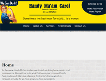 Tablet Screenshot of handymaamcarol.com